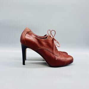 Cole Haan Shoes Womens 10 Brown Leather Vtg Air Lace Up Oxford Pumps Heels